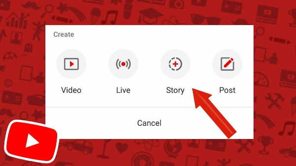 how to create a youtube story